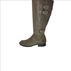 Born Attila Burnished Leather Moto Boots Size 7